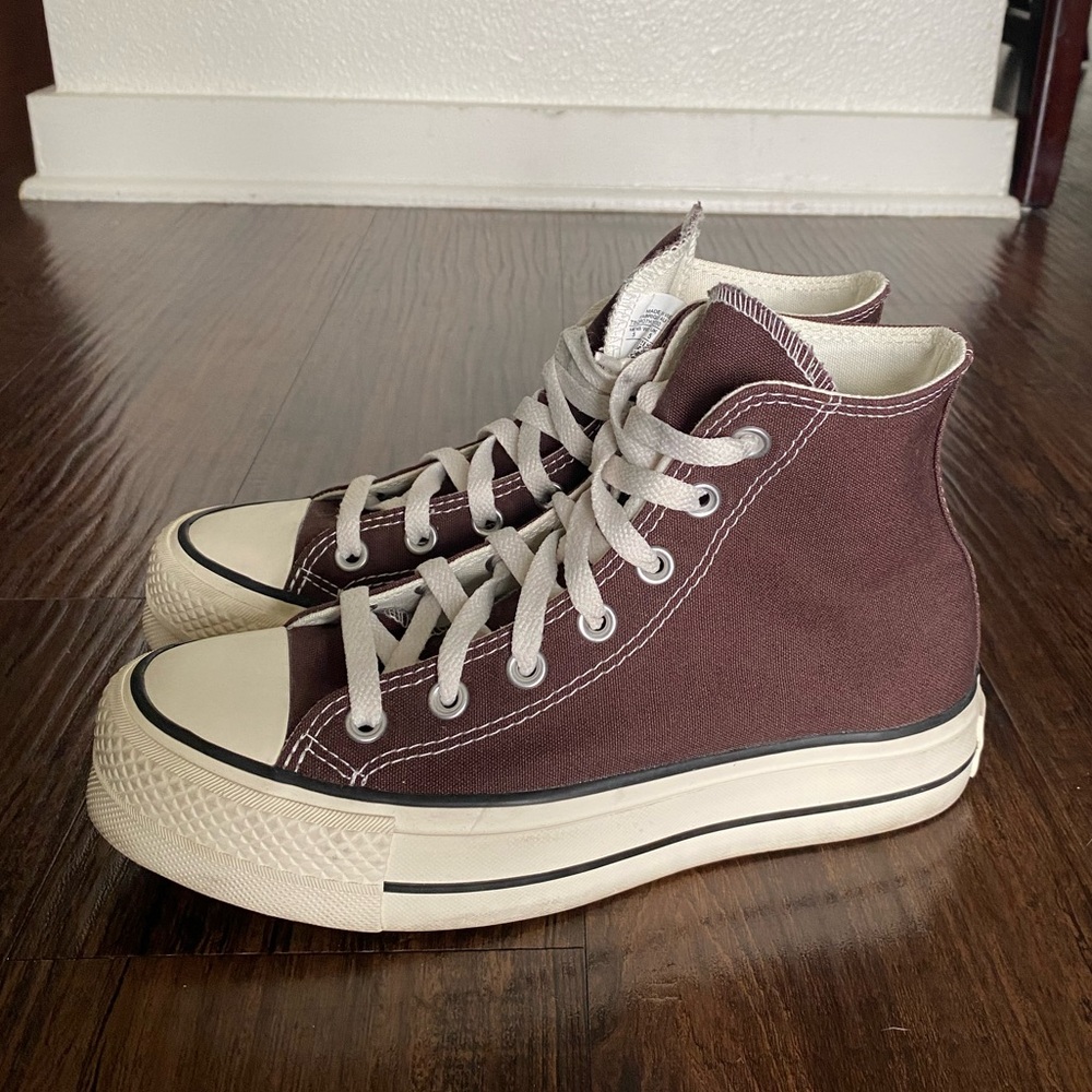 Women’s 7 - Brown Converse High-Top Platform